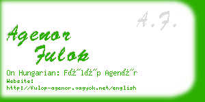 agenor fulop business card